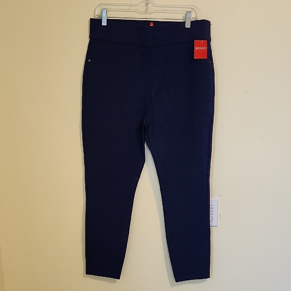 NWT SPANX Navy Blue Ankle Ponte Leggings Slimming Size 1X